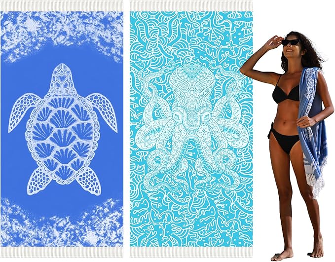 Thin Turkish Beach Towel Lightweight Quick Dry Absorbent Cotton Bathroom Bath Pool Swim Towels Extra Large Oversized Sand Free Beach Accessories Essentials Cloud Gifts for Adult