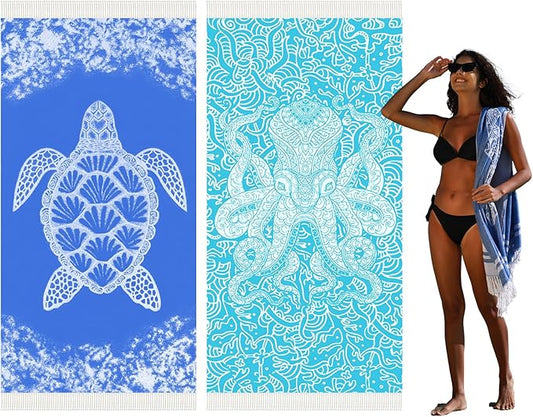 Thin Turkish Beach Towel Lightweight Quick Dry Absorbent Cotton Bathroom Bath Pool Swim Towels Extra Large Oversized Sand Free Beach Accessories Essentials Cloud Gifts for Adult