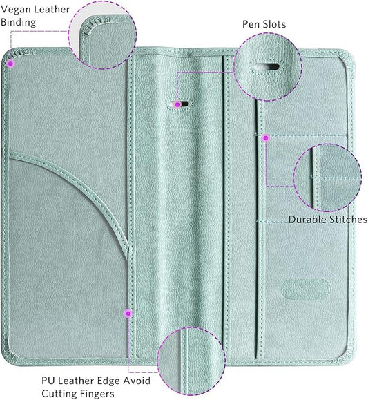 CoBak Car Registration and Insurance Holder - Vehicle Glove Box Car Organizer,Auto Truck Comparment Accessories Case with Magnetic Closure for Essential Document,Driver License,Cards