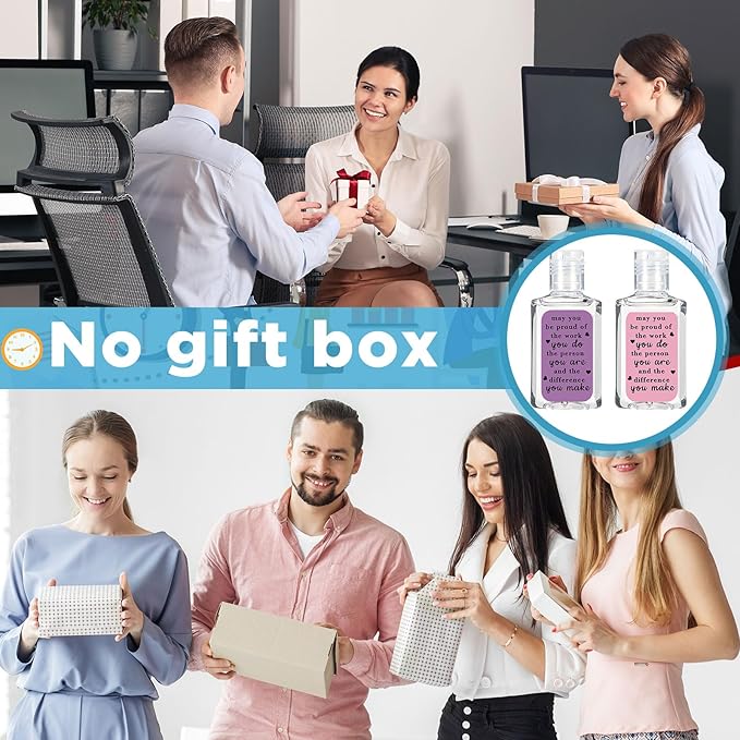80 Pcs Thank You Gifts for Coworker Mini Hand Sanitize Gel Bulk Scent Hand Sanitizer Travel Size Inspirational Appreciation Gifts for Party Supplies Friends Teacher Employee