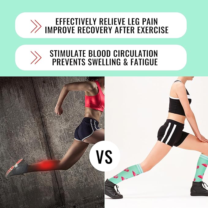 fenglaoda Compression Socks for Women Men 3 Pairs Graduated Compression Support Circulation Socks for Nurses
