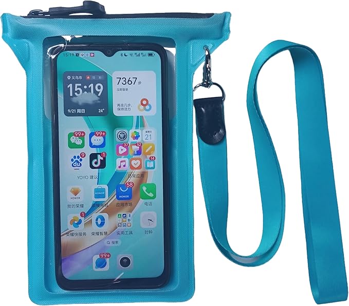 Waterproof Phone Pouch, Waterproof Phone Case, for iPhone 17 16 15 14 Pro Max，IPX8 Waterproof Rating, airtight Zipper Seal
