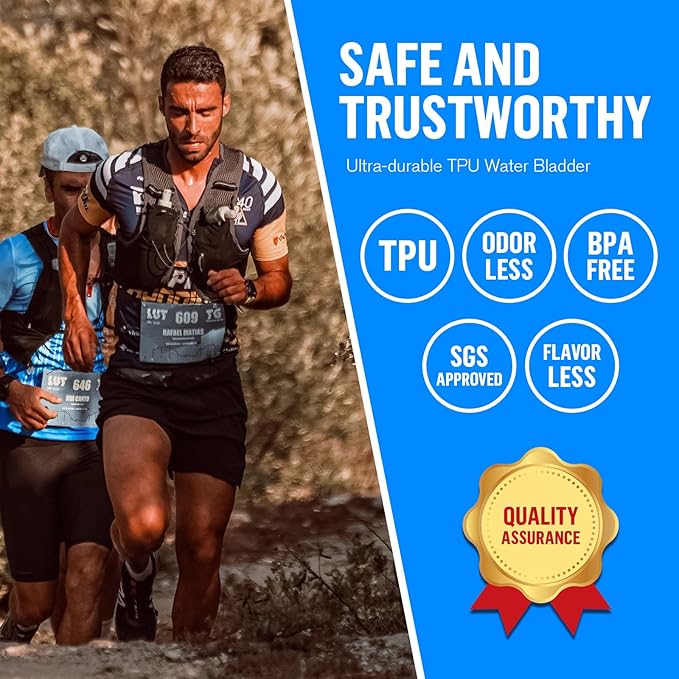 Soft Flask, 2 Pack Soft Flask Running Bottles 250 ml,TPU Foldable Running Flask, Portable Collapsible Flask Handheld for Travel Traveling Hiking Cycling City Walk