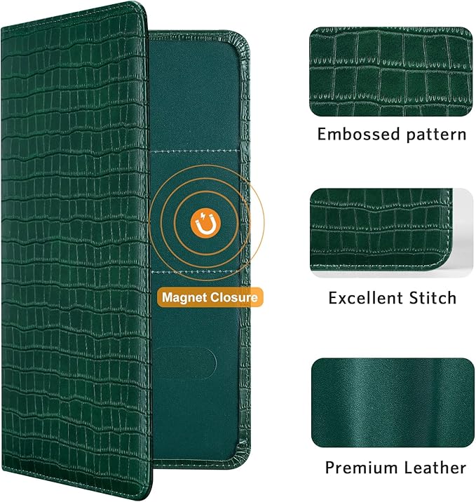 CoBak Car Registration and Insurance Holder - Vehicle Glove Box Car Organizer,Auto Truck Comparment Accessories Case with Magnetic Closure for Driver License,Cards