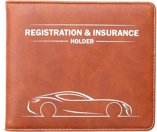 CANOPUS Car Registration and Insurance Holder with Magnetic Closure, Car Document Holder, Vehicle Glove Box Organizer, Wallet for Auto, Motorcycle, Truck and More, 1 Pack with EZ Pass Strip, Car