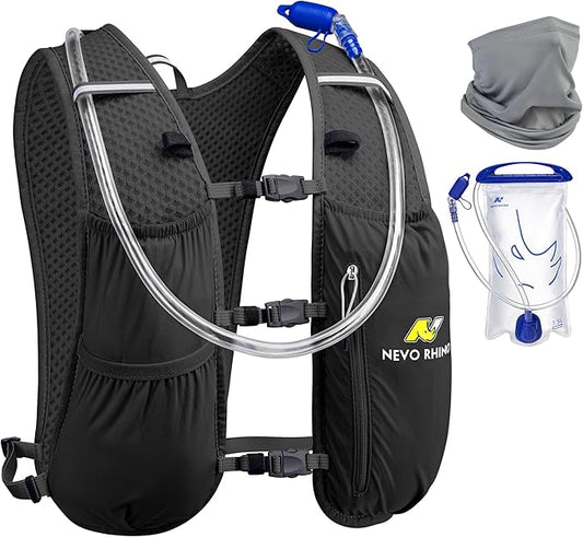 N NEVO RHINO Running Hydration Vest for Women 1.5L Water Bladder Backpack 5L Small -Lightweight Breathable Hydration Vest for Hiking Trail Running Cycling Marathon for Women