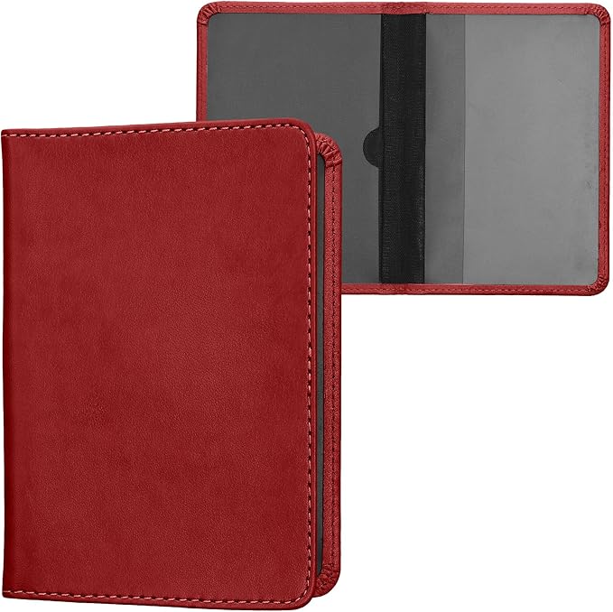 kwmobile Registration and Insurance Holder - Car Document Holder for Vehicle Documents and Cards - PU Leather - Black