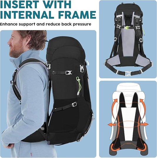 N NEVO RHINO Internal Frame Hiking Backpack 50/60/65/70/80L, Mountain Climbing Camping Backpack Daypack Waterproof Rain Cover | Mountain Climbing, Camping Backpack, Daypack, Waterproof, Rain Cover