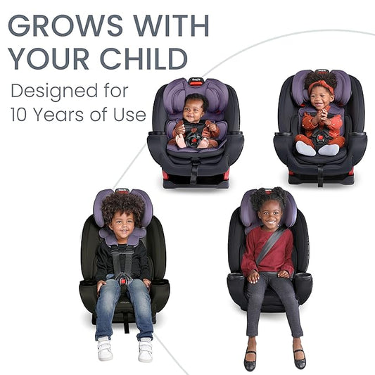 Britax One4Life Convertible Car Seat, 10 Years of Use from 5 to 120 Pounds, Converts from Rear-Facing Infant Car Seat to Forward-Facing Booster Seat, Machine-Washable Fabric, Iris Onyx