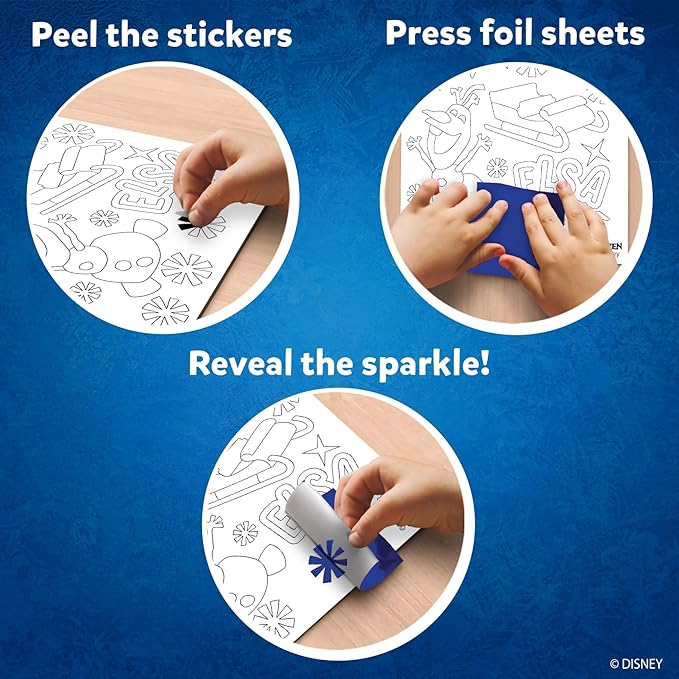 Skillmatics Foil Fun - Disney Frozen, Mess-Free Art, Craft Kits & Supplies, DIY Creative Activity, Travel Toys, Christmas Gifts for Fans of Elsa, Anna, Olaff, Girls, Boys, Ages 4, 5, 6, 7, 8, 9