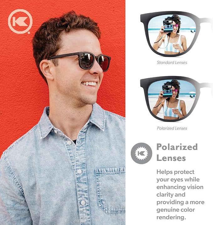 Knockaround Paso Robles Polarized Sunglasses for Women & Men - Impact Resistant Lenses & Full UV400 Protection