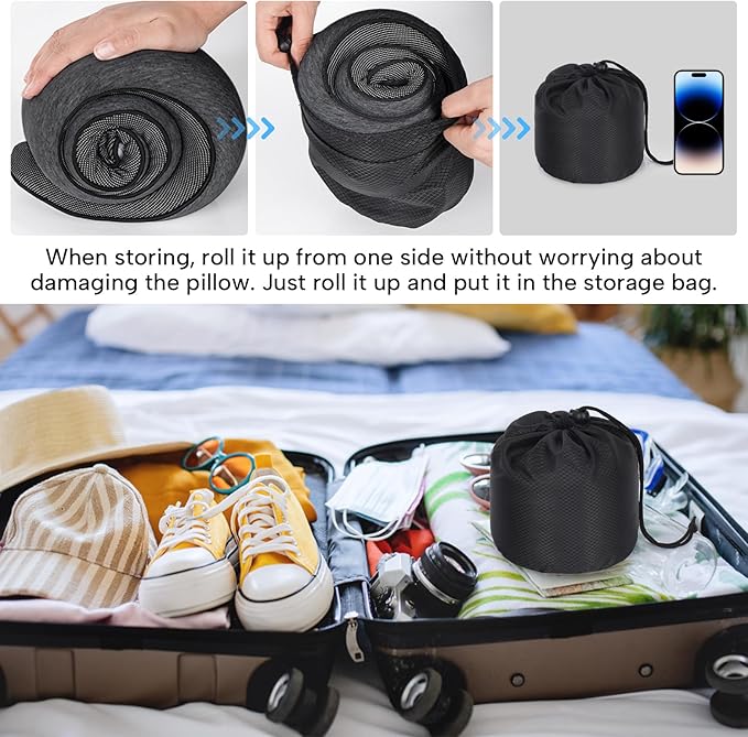 New Travel Pillow, Travel Pillows for Airplanes, Travel Neck Pillow, Travel Pillow, Travel Pillow Neck Pillow for Traveling Suitable for Airplanes,Offices and Cars