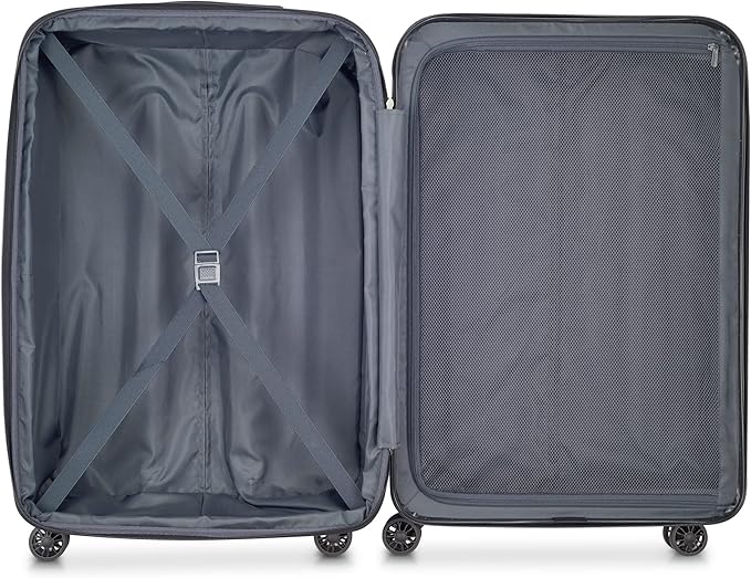 DELSEY PARIS Helium Aero Hardside Expandable Luggage with Spinner Wheels, Teal, Checked-Medium 24 Inch