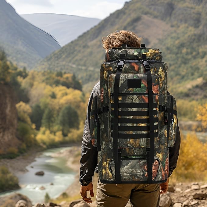 W WINTMING Hiking Backpack for Men 70L/100L Camping Backpack Military Rucksack Molle 3 Days Assault Pack for Climbing | Camping Backpack, 3 Days Assault Pack, for Climbing