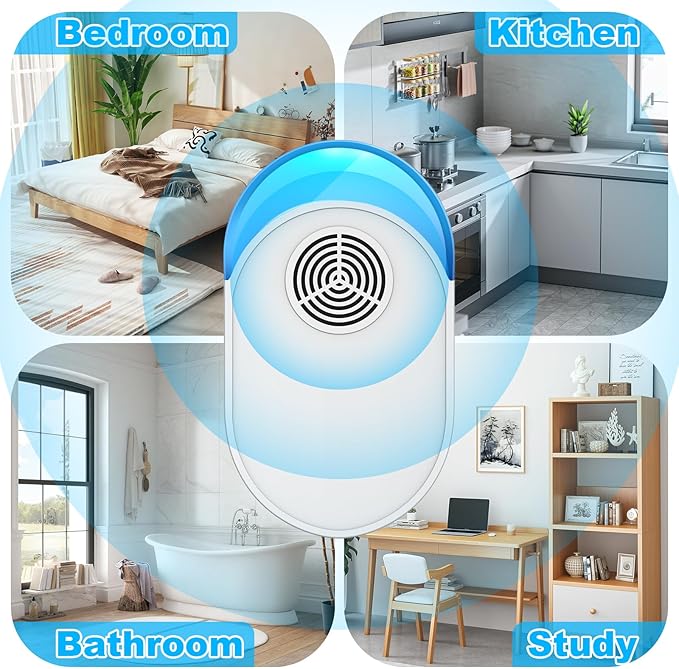 2025 Upgraded Version Ultrasonic Repeller 6 Packs, Indoor Ultrasonic Repellent Insect Defense for Bugs for Roach, Bugs,Pest,Rodent, Mouse, Ant, Mosquito, Mice, Spider, Electronic Plug in Pest Control