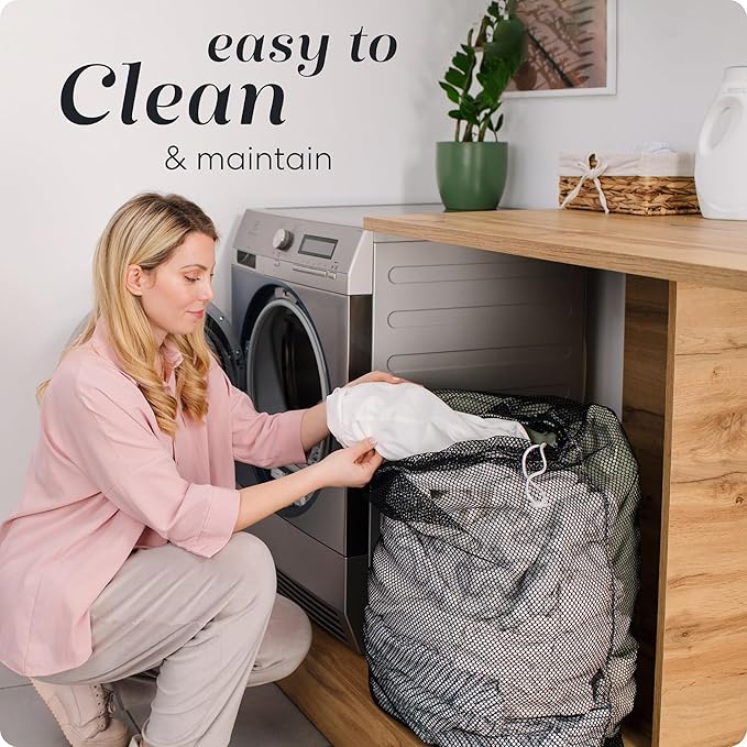 Handy Laundry Mesh XL Laundry Bags - Pack of 2 - Large 24" x 36" - Durable, Machine Washable with Secure Drawstring Closure - Perfect for College Dorms, Laundromats, Apartments (Black)