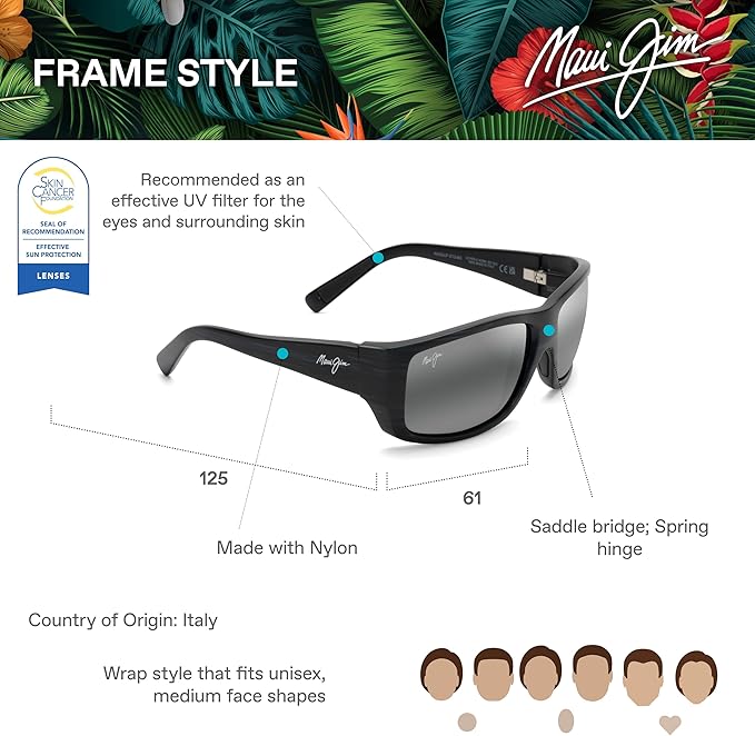 Maui Jim Polarized Men's and Women's Wassup Wrap Sunglasses