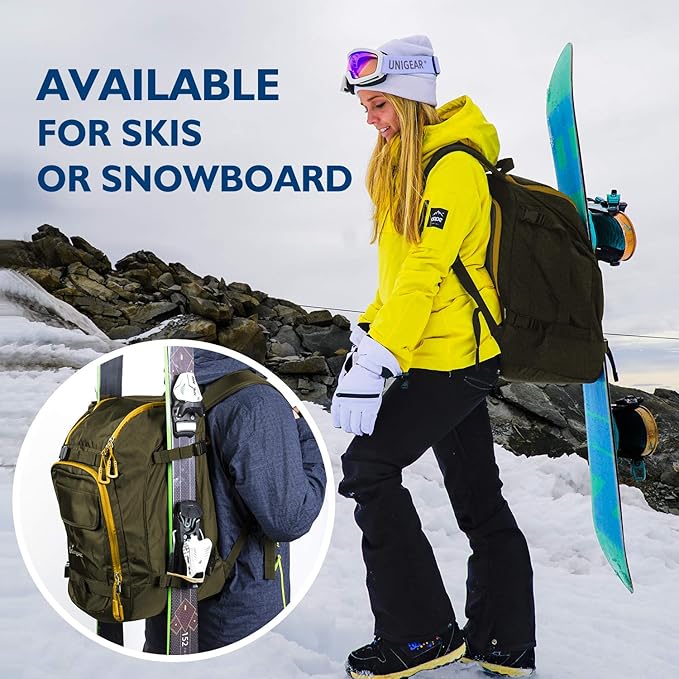 Unigear Ski Boot Bag Backpack for Helmet 50L/70L, Goggles, Gloves, Skis, Snowboard & Accessories