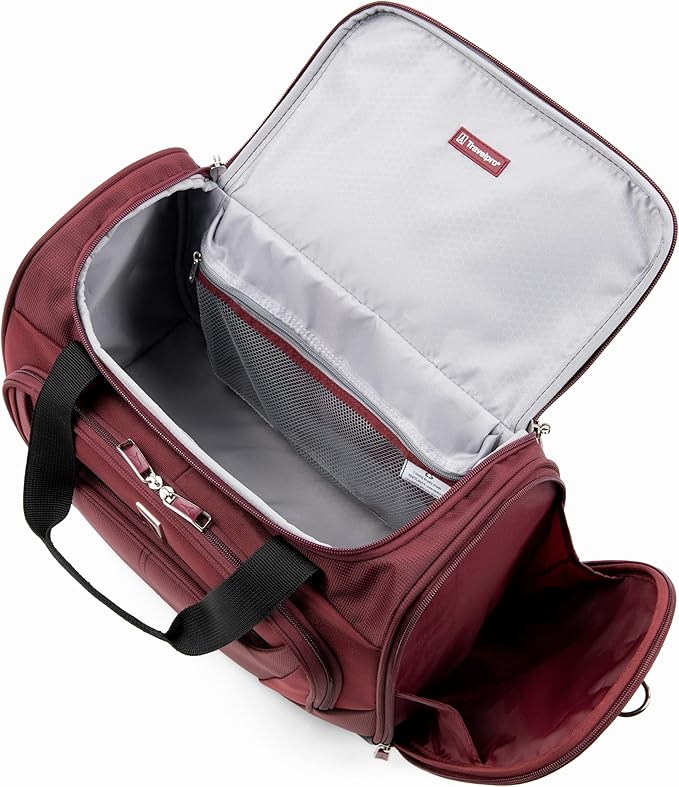 Travelpro Maxlite 5 Softside 2pc Set Expandable Carry On Luggage with 4 Spinner Wheels/Soft Underseat Tote, Lightweight Suitcase, Men and Women, Burgundy