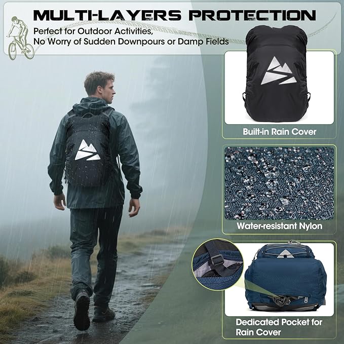 Hydration Backpack with Water Bladder, 18L Lightweight Hiking Backpack for Women&Men Small Insulated Hydration Water Pack for Hiking, Running, Cycling, Biking