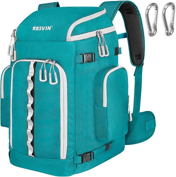 Ski Boot Bag, 65L Durable Travel Backpack, 1680D Nylon Waterproof Snowboard Boot Bag, Skiing and Snowboarding Travel Luggage for Helmet, Goggles, Gloves, Outerwear & Accessories