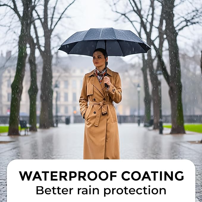 Compact Umbrella for Travel – Windproof & Waterproof Umbrella – Durable Umbrellas for Rain for Men & Women