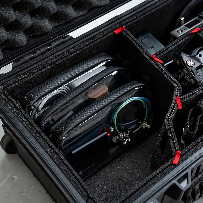 GOBAGS NEO Production Zipper Bags - Electronics & Camera Accessories Bag - Cable organizer, Gear Accessory Pouch, Travel Camera Essentials (Extra Small, Black, 2 pack)