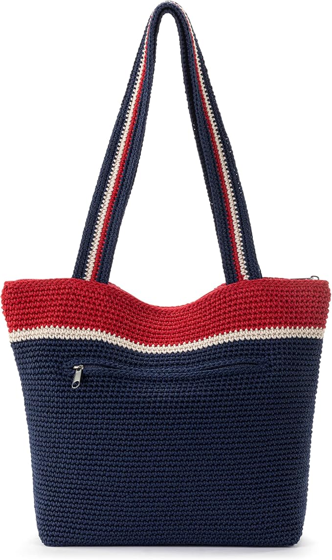 The Sak Casual Classics Tote Bag - Hand Crochet Woman's Purse For Everyday, Travel, Beach Bag - Handbag With Shoulder Straps
