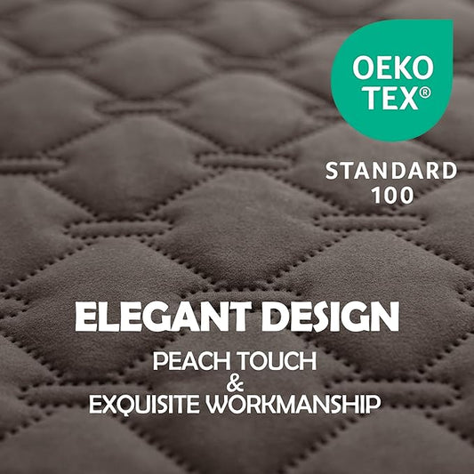 gogobunny 100% Double Sided Waterproof Dog Blanket Soft Pet Bed Cover Reversible Protect Furniture Couch Sofa Car for Puppy Cat Kids (Dark Walnut/Light Walnut, 32x53 Inch (Pack of 1))