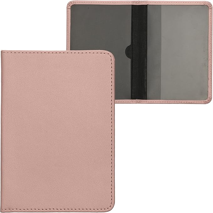 kwmobile Registration and Insurance Holder - Car Document Holder for Vehicle Documents and Cards - PU Leather - Black