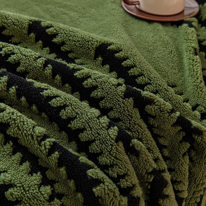 Sherpa Fleece Couch Cover for Dogs Washable Non Slip, Pet Proof Sofa Covers for 2 Cushion Couch Heavy Duty Scratch Resistant Pet Friendly Furniture Cover Fits Love Seat 71" x 102", Green