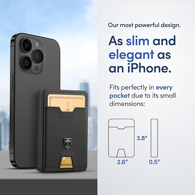 TRAVANDO Swype Slim Wallet for Men Metal RFID Blocking Mens Wallet Card Case (Without AirTag* Pocket)