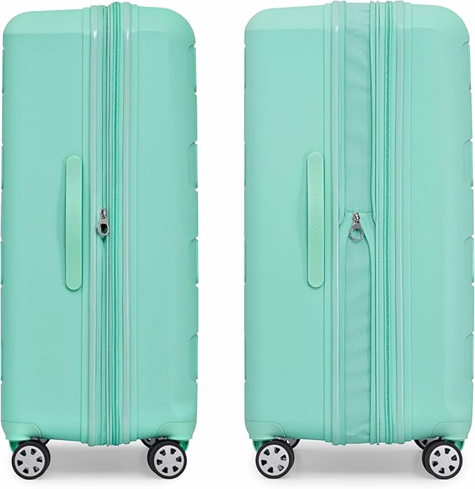 Traveler's Choice Pagosa Indestructible Hardshell Expandable Spinner Luggage, Mint, 3-Piece Set (22/26/30)