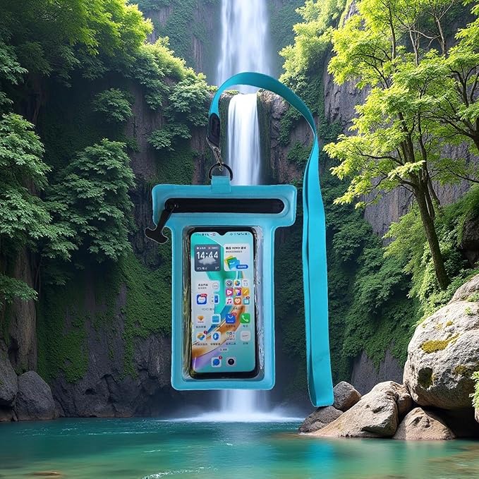 Waterproof Phone Pouch, Waterproof Phone Case, for iPhone 17 16 15 14 Pro Max，IPX8 Waterproof Rating, airtight Zipper Seal