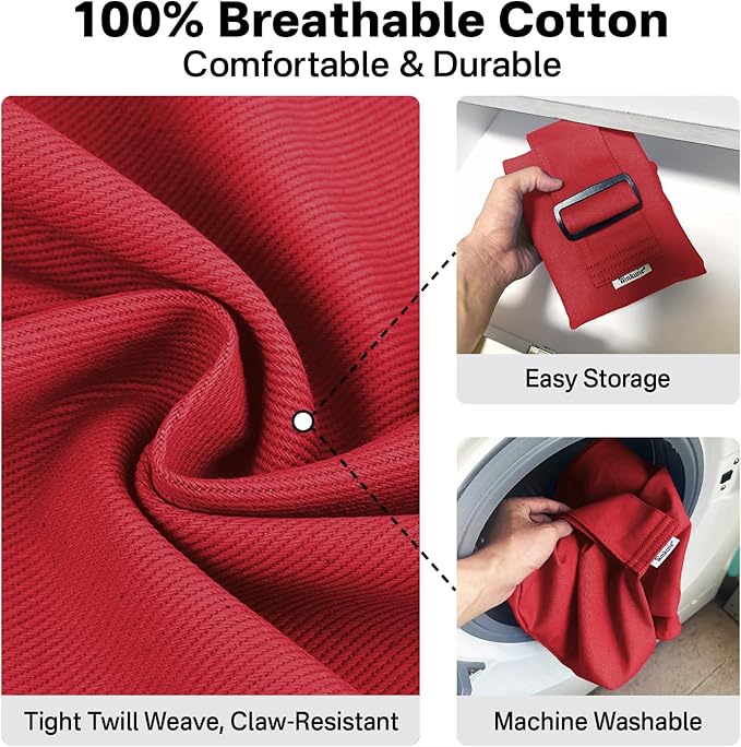 Amkune [Cozy Travel] Cat Carrier Pouch, Soft Cat Carrier for Small Cats, Carrying Sack, Restraint Bag for Nail Trimming, Vet Visits, Giving Meds, Dental Care, Car Travel - Wine Red