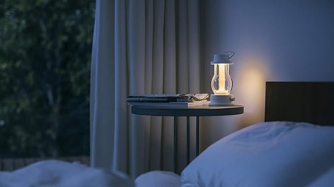 BALMUDA The Lantern | Rechargeable LED Lantern | 3 Light Modes: Candle, Amber, & Warm White | Battery Operated | Lightweight | Water-Resistant | US Version | White