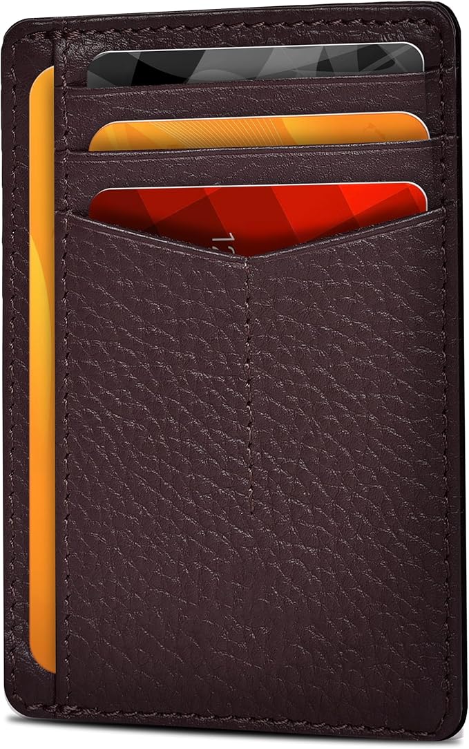 Oak Leathers Leather Slim Minimalist Wallet for Men & Women RFID Front Pocket Leather Card Holder Wallets
