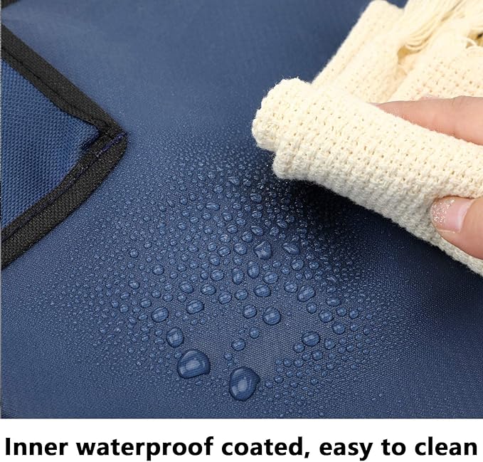 Bonuci 3 Pcs Laundry Sorter Replacement Bags Hamper Cart Removable Replacement Laundry Storage Organizer Bag Hamper Liner, No Hooks 14.76 x 8.66 x 21.65 Inch (Dark Blue)