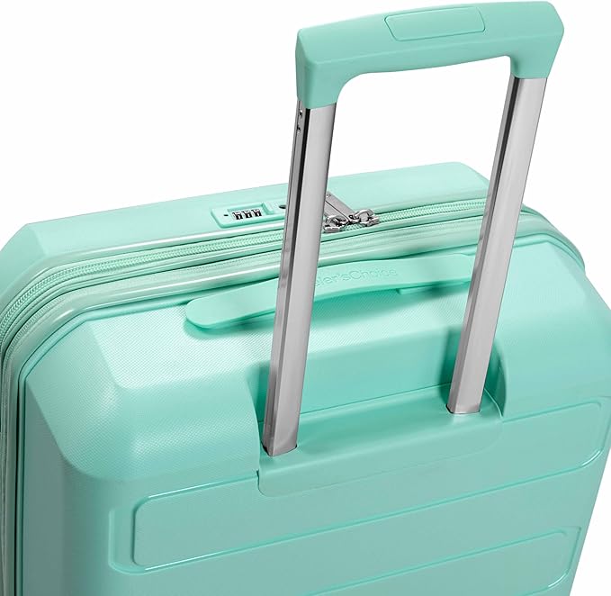 Traveler's Choice Pagosa Indestructible Hardshell Expandable Spinner Luggage, Mint, 2-Piece Set (22/26)
