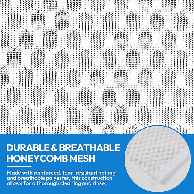 3Pcs Durable Honeycomb Mesh Laundry Bags（12 x 16 Inches） Delicates Laundry Bags for Travel, College, Dorm, Family And Apartment Dwellers