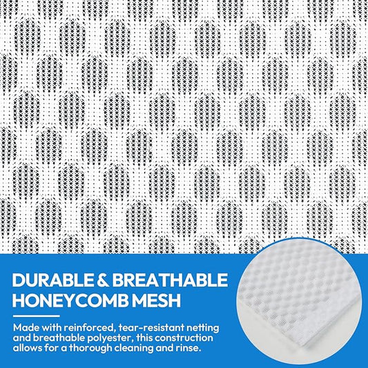 3Pcs Durable Honeycomb Mesh Laundry Bags（12 x 16 Inches） Delicates Laundry Bags for Travel, College, Dorm, Family And Apartment Dwellers