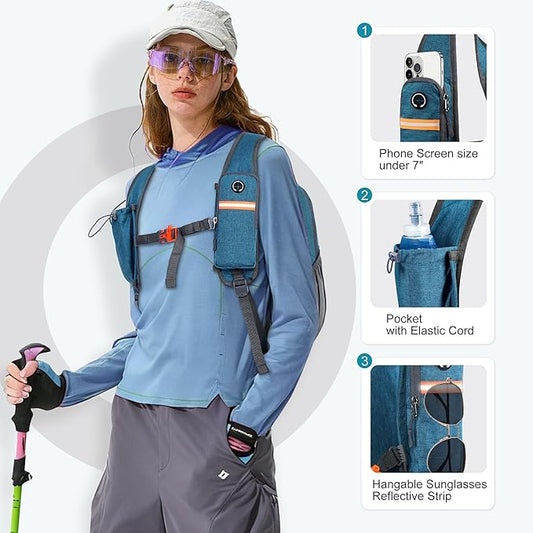 FIORETTO 15L Hiking Backpack for Women Men Mini Packable Backpack Lightweight Small Daypack for Camping Travel Outdoor, Turquoise