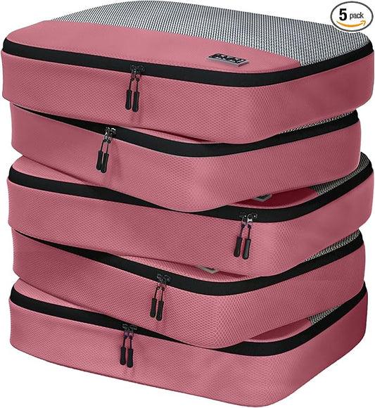 Large Packing Cubes for Suitcases - 5 Pcs set of Packing Cubes for Travel Carry on Suitcase Organizer Bags - Travel Cubes Organizer Bags for Luggage