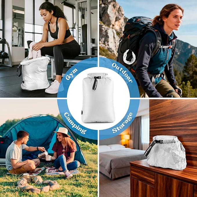 Travel Laundry Bag for Dirty Clothes, Waterproof Travel Compression Bags for Packing, Moisture-resistant Vacuum Storage Bag, Space-Saving Laundry Storage Organizer for Cruise, Swimming, Gym