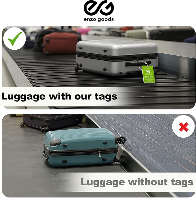 Personalized Luggage Tag | Custom Luggage Tags for Suitcases | Kids Backpack Tag | 10 Color Options & Choose Font, Font Color