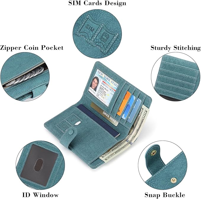 RFID Blocking Passport Wallet Cover Case Travel Document Organizer for Women and Men,Travel Wallet for Credit Card