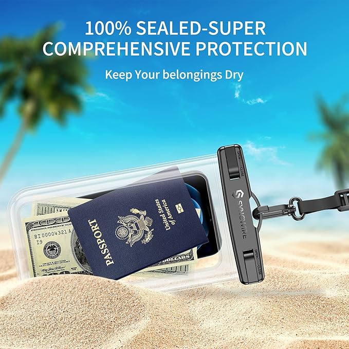SYNCWIRE Waterproof Phone Pouch [2-Pack] - Universal IPX8 Waterproof Phone Case Dry Bag with Lanyard Compatible with iPhone 15/14/13/12/11 Pro XS MAX XR X Samsung S23 S22 S20+ and More Up to 7 Inches