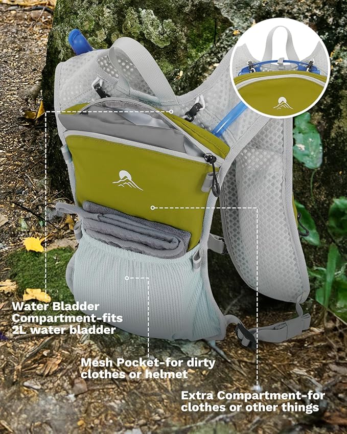 Running Vest for Women and Men, Hydration Running Backpack, Runners Vest, Hydration Vest, with Front Phone Holder, Adjustable Chest and Waist Strap