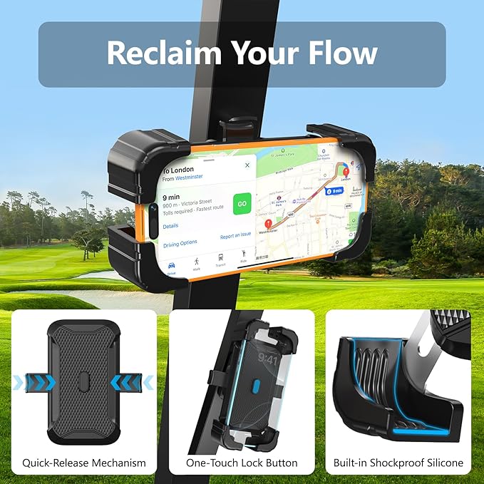 KingofKings Magnetic Golf Cart Phone Holder Mount, Golf Gifts for Golfers Him Men Dad Women Her, 2026 Essential Golf Cart Accessories, Mens Gifts for Birthday Anniversary Valentines Day-360° Rotatable