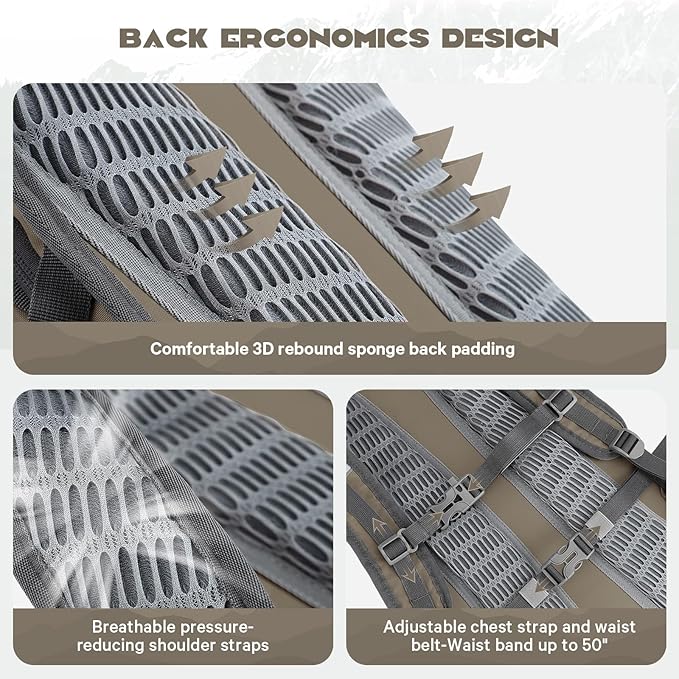 Maelstrom Hydration Hiking Backpack with 2L/3L Water Bladder, High Flow Bite Valve Camping Daypack Lightweight